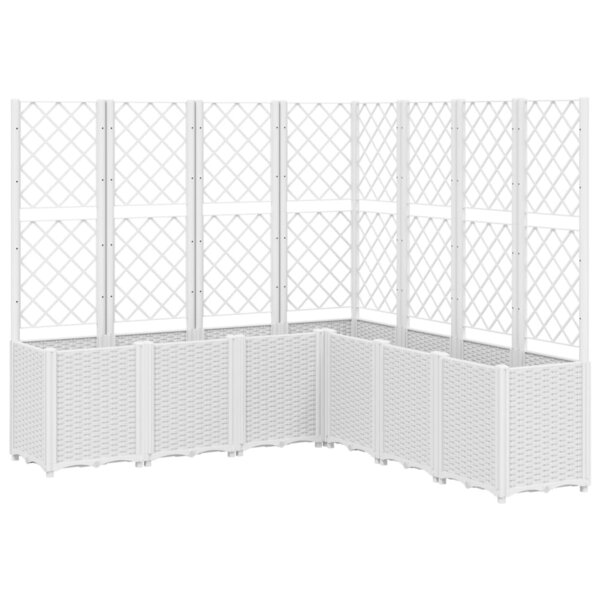 vidaXL Jardinière avec treillis blanc 160x160x140 cm PP