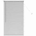 vidaXL Store de Fenêtre avec des rideaux Manuel Argent Aluminium