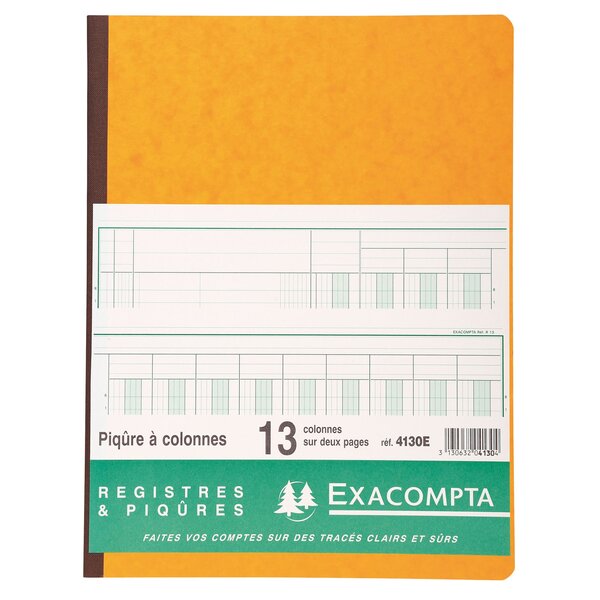 Registre exacompta 4130 piqûre 13 colonnes