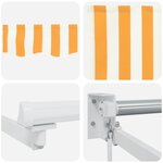 vidaXL Auvent rétractable Jaune et blanc 3 5 x 2 m