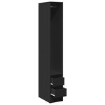 vidaXL Garde-robe noir 30x50x200 cm bois d'ingénierie