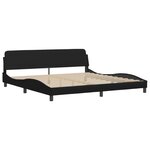 vidaXL Lit avec matelas noir 200x200 cm similicuir
