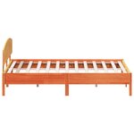vidaXL Cadre de lit sans matelas cire marron 200x200cm bois pin massif