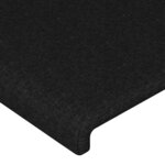 vidaXL Tête de lit avec oreilles Noir 203x23x118/128 cm Tissu