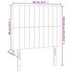 vidaXL Tête de lit à LED Marron foncé 90x5x118/128 cm Tissu