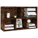 vidaXL Bibliothèque/Buffet chêne fumé 50x25x80 cm bois d'ingénierie