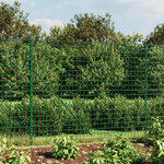vidaXL Clôture en treillis métallique avec bride vert 1 4x25 m