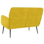 vidaXL Banc Jaune 108x79x79 cm Velours