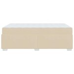 vidaXL Cadre de lit avec matelas Crème 120 x 190 cm tissu
