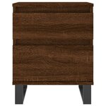 vidaXL Tables de chevet 2 Pièces chêne marron 40x35x50 cm bois ingénierie