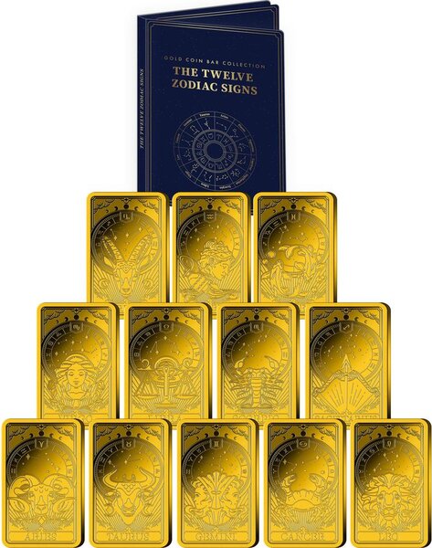 Monnaie ZODIAC SIGNS Set 12 Lingots Or 10$ Solomon Islands 2025