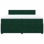 vidaXL Sommier à lattes de lit et matelas Vert foncé 200x200cm Velours