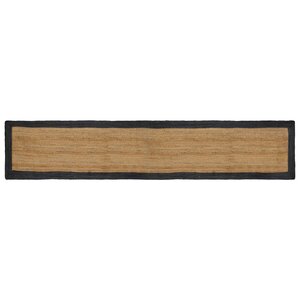 vidaXL Tapis de surface Gris foncé 80 x 400 cm Jute