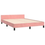 vidaXL Cadre de lit sans matelas rose 140x190 cm velours