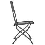 vidaXL Chaises pliables de jardin 4 Pièces Maille métallique Anthracite