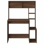 vidaXL Bureau et étagères chêne marron 100x45x140 cm bois d'ingénierie