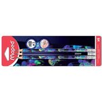 Pack 6 Crayons Papier DEEPSEA PARADISE avec Gomme HB MAPED