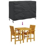 vidaXL Housse pour mobilier d'extérieur Noir 130 x 80 x 70 cm 210D