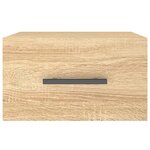 vidaXL Table de chevet murale chêne sonoma 35x35x20 cm