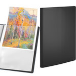 ACROPAQ Display Book - Classeur d'Affichage à Grande Capacité en Noir au Format A4 avec 50 Pochettes - En Polypropylène Résistant