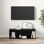 vidaXL Meuble TV Chêne noir Bois d'ingénierie