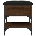 vidaXL Banc à chaussures chêne marron 42x42x45 cm bois d'ingénierie