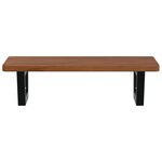 vidaXL Étagère de vasque murale acier et bois de chêne massif