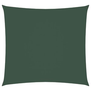 vidaXL Voile de parasol tissu oxford carré 3 6x3 6 m vert foncé