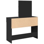 vidaXL Coiffeuse avec LED noir 100x40x130 cm
