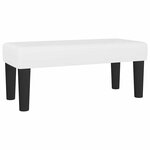 vidaXL Sommier à lattes de lit avec matelas blanc 120x190cm similicuir