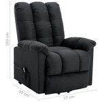 vidaXL Fauteuil Gris foncé Tissu