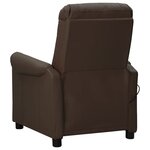 vidaXL Fauteuil de massage Marron Similicuir