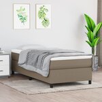 vidaXL Cadre de lit Taupe 90x190 cm Tissu