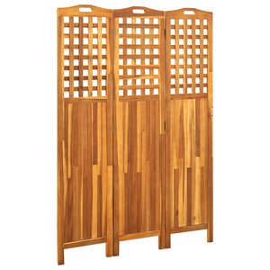 vidaXL Cloison de séparation 3 panneaux 121x2x170 cm Bois d'acacia