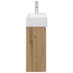 vidaXL Meuble de salle de bain avec robinet Chêne artisanal