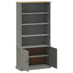 vidaXL Bibliothèque VIGO gris 85x35x170 cm bois massif de pin