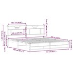 vidaXL Cadre de lit sans matelas chêne marron 160x200 cm
