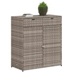 vidaXL Armoire de rangement de jardin gris 105x55x113cm résine tressée