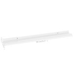 vidaXL Étagères murales 2 Pièces Blanc brillant 80x9x3 cm