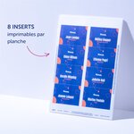Boîte de 10 pochettes badges 60 x 90 mm avec 16 inserts et lacets AVERY
