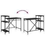 vidaXL Bureau Chêne noir 105 x 50 x 90 cm Bois d'ingénierie