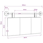 vidaXL Tête de lit suspendue Marron foncé Tissu