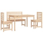 vidaXL Ensemble à manger de jardin 4 Pièces bois massif de pin