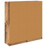 vidaXL Haut Armoire 2 Pièces Bois Ancien 136 x 37 x 142 cm