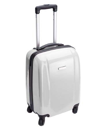 Valise cabine rigide trolley 4 roulettes - 40 litres - nt5392 - blanc