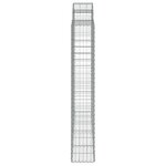 vidaXL Paniers à gabions arqués 15 Pièces 200x50x180/200 cm Fer galvanisé