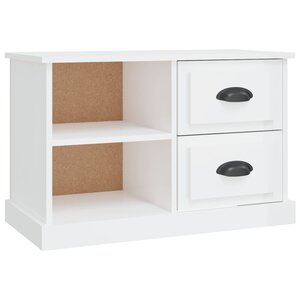 vidaXL Meuble TV blanc brillant 73x35 5x47 5 cm bois d'ingénierie
