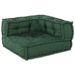 vidaXL Canapé modulaire 2 places vert 140x70x36 tissu