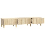 vidaXL Meuble TV Chêne Sonoma 147 x 34 5 x 30 cm Bois d'ingénierie