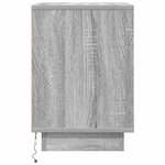 VidaXL Tables de chevet avec lumières LED 2Pièces sonoma gris 38x34x50 cm
